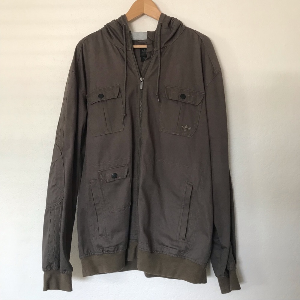 RARE Vintage ADIDAS Military Green Utility Parka Jacket